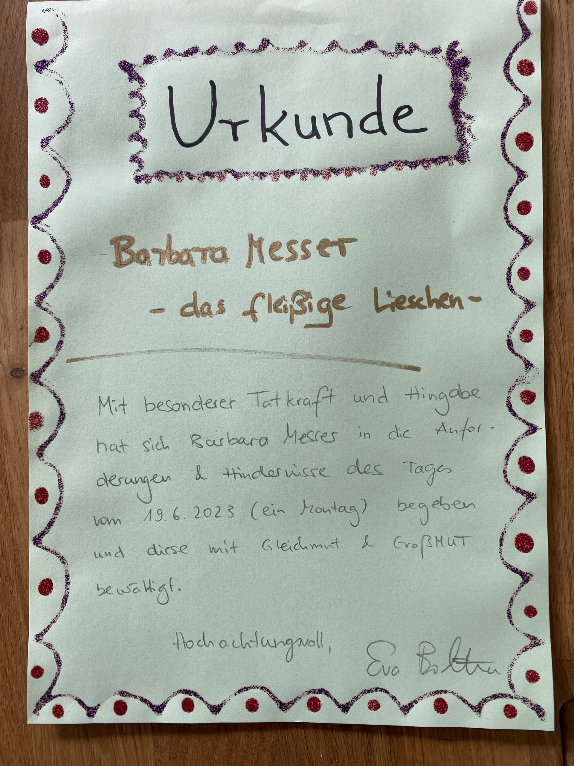 Anderen Menschen den Tag verschönern