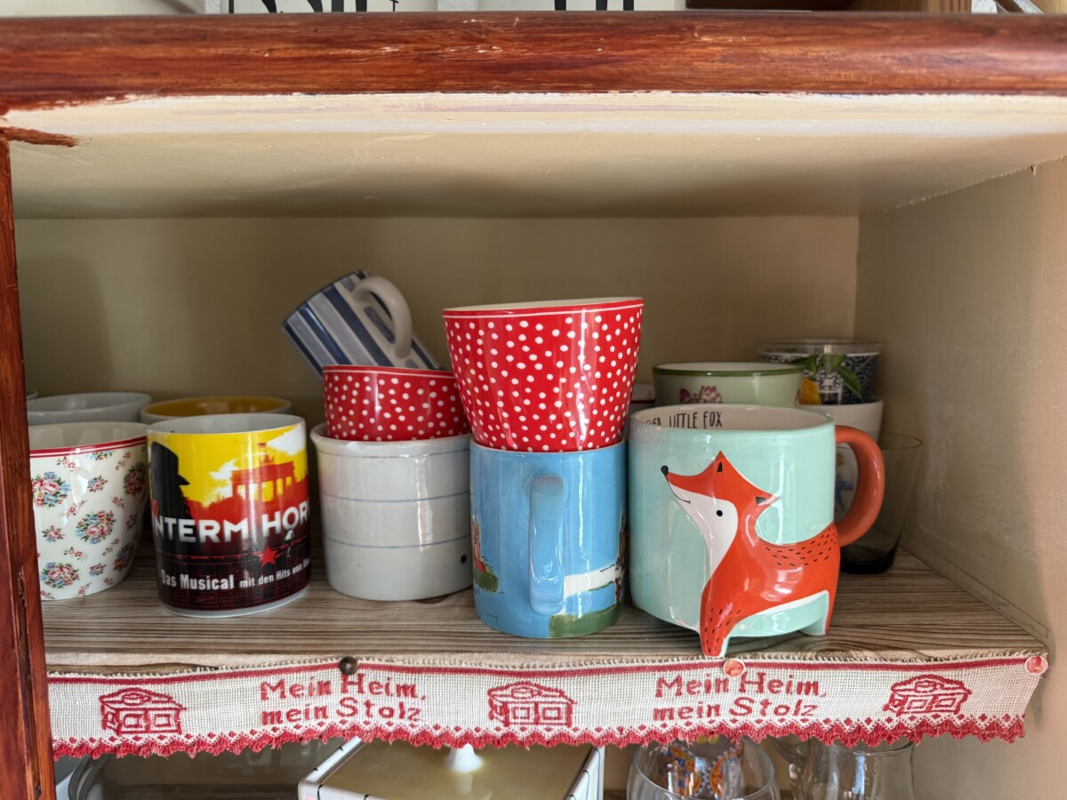 Ich habe jetzt alle Tassen im Schrank.